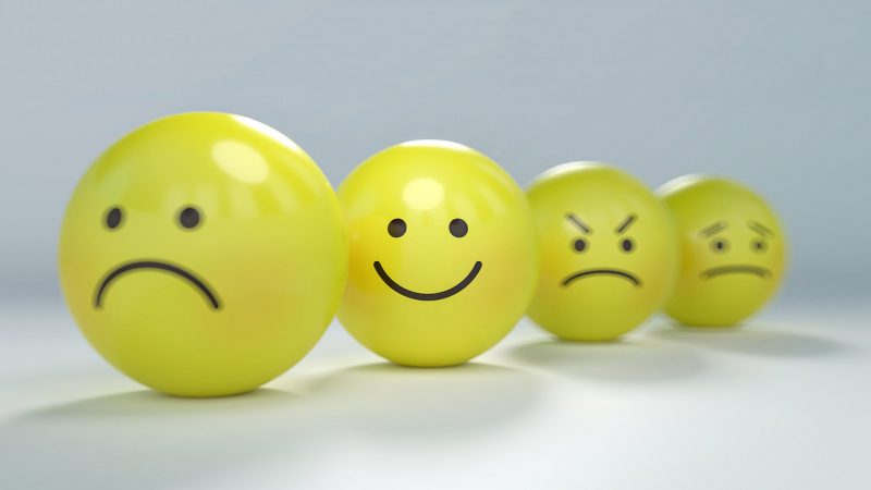 Smileys mit verschiedenen Emotionen